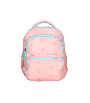 Cartera escolar liderpapel moc hila multibolsillo infantil rainbows rosa 350x110x270 mm