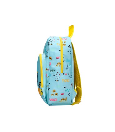 Cartera escolar liderpapel moc hila infantil safari diseno leon azul 330x100x250 mm