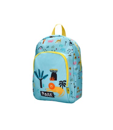 Cartera escolar liderpapel moc hila infantil safari diseno leon azul 330x100x250 mm