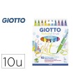 Rotulador giotto turbo soft brush pastel punta de pincel caja de 10 unidades colores surtidos