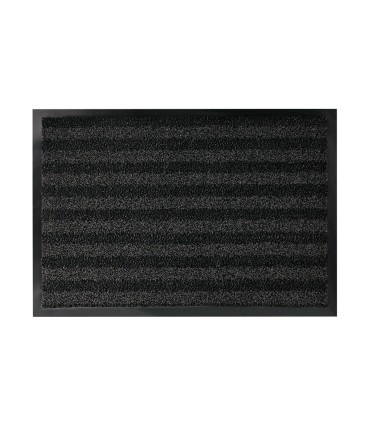 Alfombra para suelo q connect premium para interiores antideslizante fibra polipropileno y fieltro gris 60x40 cm