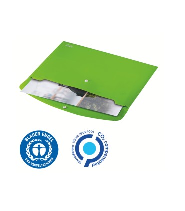 Carpeta leitz recycle portadocumentos broche din a4 polipropileno verde