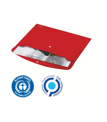 Carpeta leitz recycle portadocumentos broche din a4 polipropileno rojo