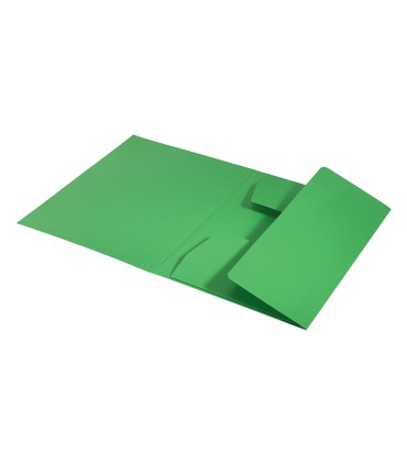 Subcarpeta leitz recycle con tres solapas din a4 carton 100 reciclable verde