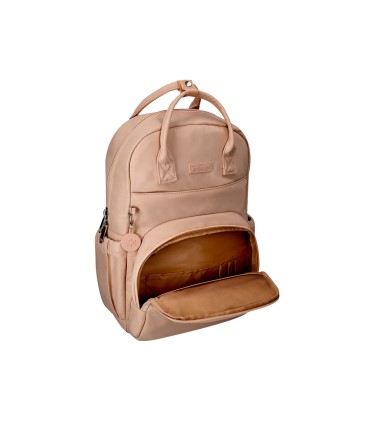 Mochila antartik diseno casual con asa multibolsillo color beige 410x120x290 mm