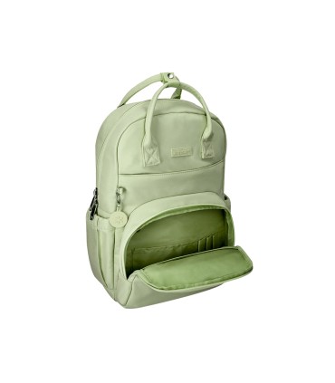 Mochila antartik diseno casual con asa multibolsillo color verde matcha 410x120x290 mm