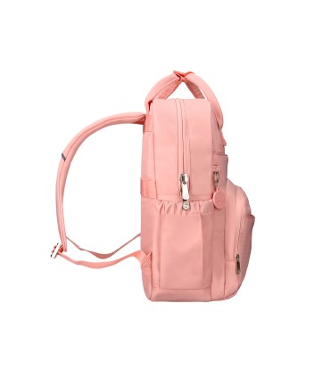 Mochila antartik diseno casual con asa multibolsillo color rosa 410x120x290 mm