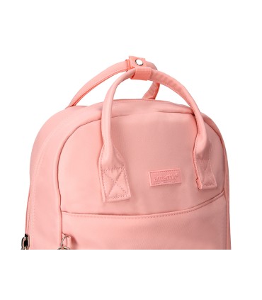 Mochila antartik diseno casual con asa multibolsillo color rosa 410x120x290 mm