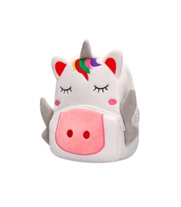 Cartera preescolar liderpapel mochila infantil peluche unicornio 260x100x240 mm