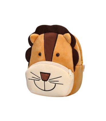 Cartera preescolar liderpapel mochila infantil peluche leon 260x100x240 mm