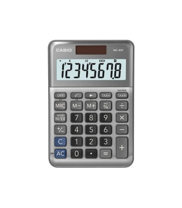 Calculadora casio ms 80f sobremesa 8 digitos tax color plata