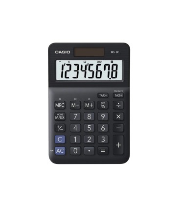 Calculadora casio ms 8f sobremesa 8 digitos tax color negro