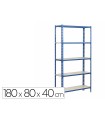 Estanteria metalica simonrack simon click mini 5/400 color azul/blanco 5 estantes 180 kg por estante 180x80x40 cm