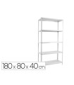 Estanteria metalica simonrack advantage mini 5/400 color blanco 5 estantes 75 kg por estante 180x80x40 cm