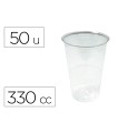 Vaso de plastico transparente 330 cc paquete de 50 unidades