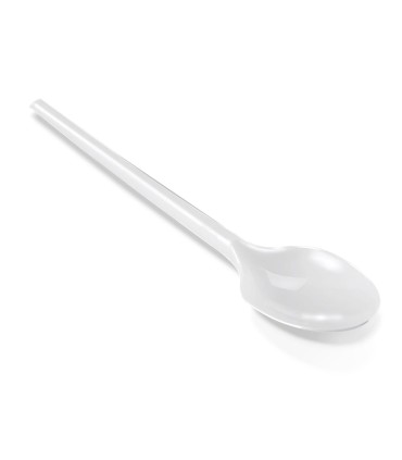 Cucharilla de plastico blanco reutilizable paquete de 100 unidades