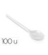 Cucharilla de plastico blanco reutilizable paquete de 100 unidades