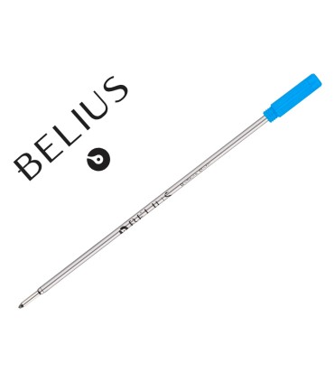 Recambio boligrafo belius con rosca azul caja 3 unidades