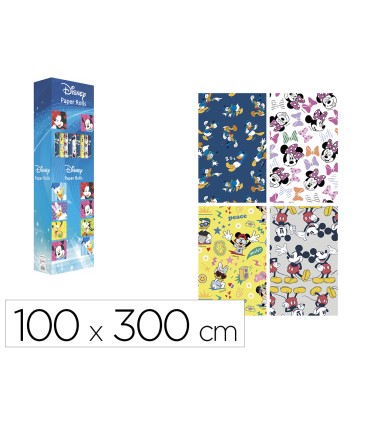 Papel de regalo basika disney rollo ancho 100 cm longitud 3 m disenos surtidos gramaje 50 gr