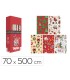 Papel de regalo basika navidad rollo ancho 70 cm longitud 5 m disenos surtidos gramaje 50 gr