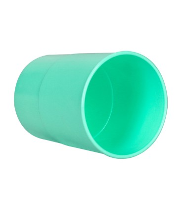 Cubilete portalapices q connect verde menta pastel opaco plastico diametro 75 mm alto 100 mm