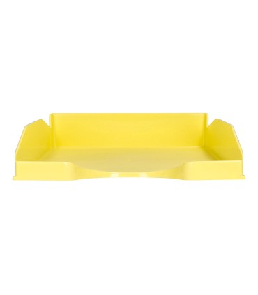 Bandeja sobremesa plastico q connect amarillo pastel opaco 240x70x340mm