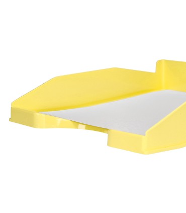 Bandeja sobremesa plastico q connect amarillo pastel opaco 240x70x340mm