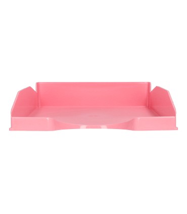 Bandeja sobremesa plastico q connect rosa pastel opaco 240x70x340mm