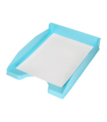 Bandeja sobremesa plastico q connect celeste opaco 240x70x340mm