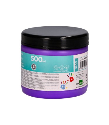 Pintura dedos liderpapel violeta tarrina de 500 cc