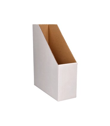 Revistero liderpapel ecouse carton 100 reciclado color blanco 256x100x335 mm