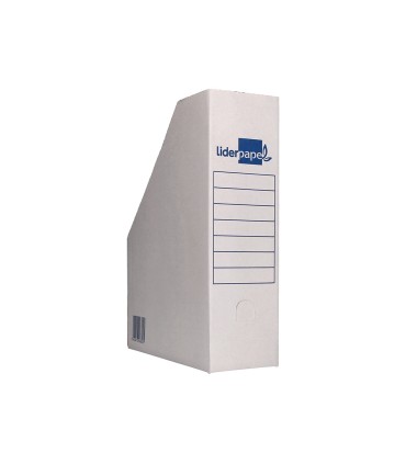 Revistero liderpapel ecouse carton 100 reciclado color blanco 256x100x335 mm