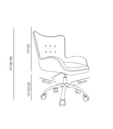 Silla q connect escritorio mes sina base metalica alt max 960 anc 570 prof 620 ruedas premium color gris