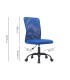 Silla q connect oficina parma malla sin reposabrazos alt max 990 anc 480 prof 590 color azul