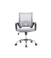 Silla q-connect oficina siena malla base metalica alt max 1000 anc 560 prof 570 ruedas premium color blanco gris