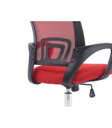 Silla q connect oficina siena malla base metalica alt max 1000 anc 560 prof 570 ruedas premium color negro rojo