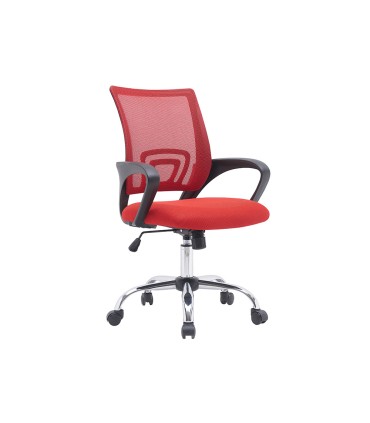 Silla q connect oficina siena malla base metalica alt max 1000 anc 560 prof 570 ruedas premium color negro rojo