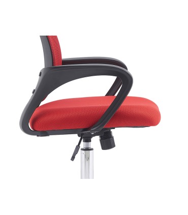 Silla q connect oficina siena malla base metalica alt max 1000 anc 560 prof 570 ruedas premium color negro rojo