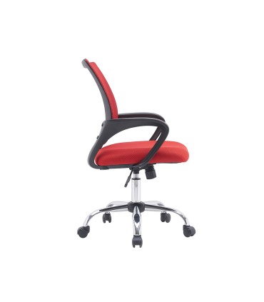 Silla q connect oficina siena malla base metalica alt max 1000 anc 560 prof 570 ruedas premium color negro rojo