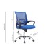 Silla q connect oficina siena malla base metalica alt max 1000 anc 560 prof 570 ruedas premium color negro azul