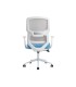 Silla q connect oficina lucca malla base metalica alt max 1090 anc 700 prof 650 ruedas premium color blanco gris azul