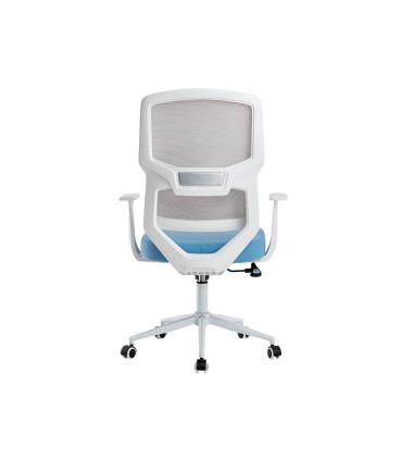 Silla q connect oficina lucca malla base metalica alt max 1090 anc 700 prof 650 ruedas premium color blanco gris azul