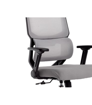 Silla q connect oficina lucca malla base metalica alt max 1090 anc 700 prof 650 ruedas premium color negro gris