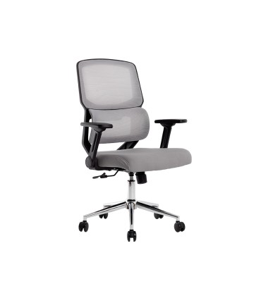 Silla q connect oficina lucca malla base metalica alt max 1090 anc 700 prof 650 ruedas premium color negro gris