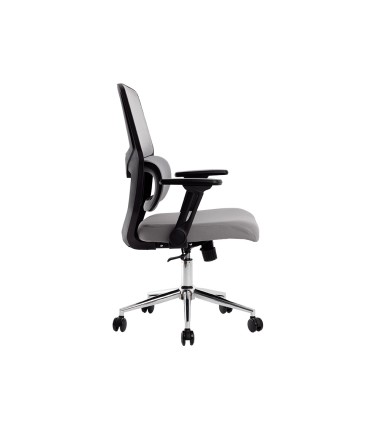 Silla q connect oficina lucca malla base metalica alt max 1090 anc 700 prof 650 ruedas premium color negro gris