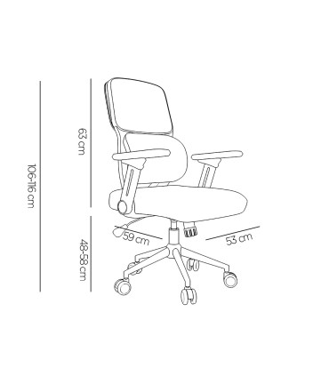 Silla q connect oficina lucca malla base metalica alt max 1090 anc 700 prof 650 ruedas premium color negro gris