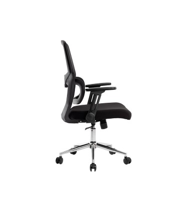 Silla q connect oficina lucca malla base metalica alt max 1090 anc 700 prof 650 ruedas premium color negro