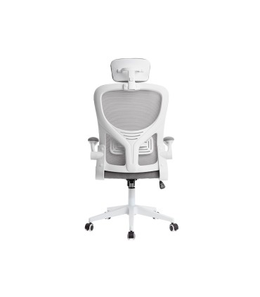 Silla q connect ergonomica pal ermo malla base nylon alt max 1300 anc 610 prof 600 ruedas premium color blanco gris