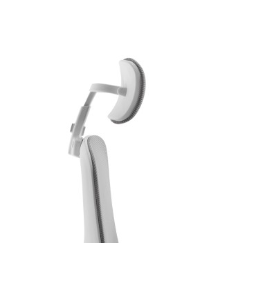 Silla q connect ergonomica pal ermo malla base nylon alt max 1300 anc 610 prof 600 ruedas premium color blanco gris