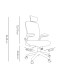 Silla q connect ergonomica pal ermo malla base nylon alt max 1300 anc 610 prof 600 ruedas premium color blanco gris